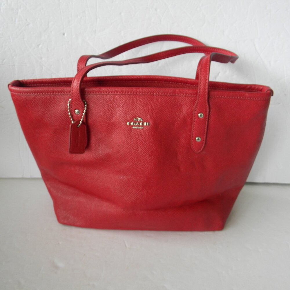 Coach Red Tote Bag